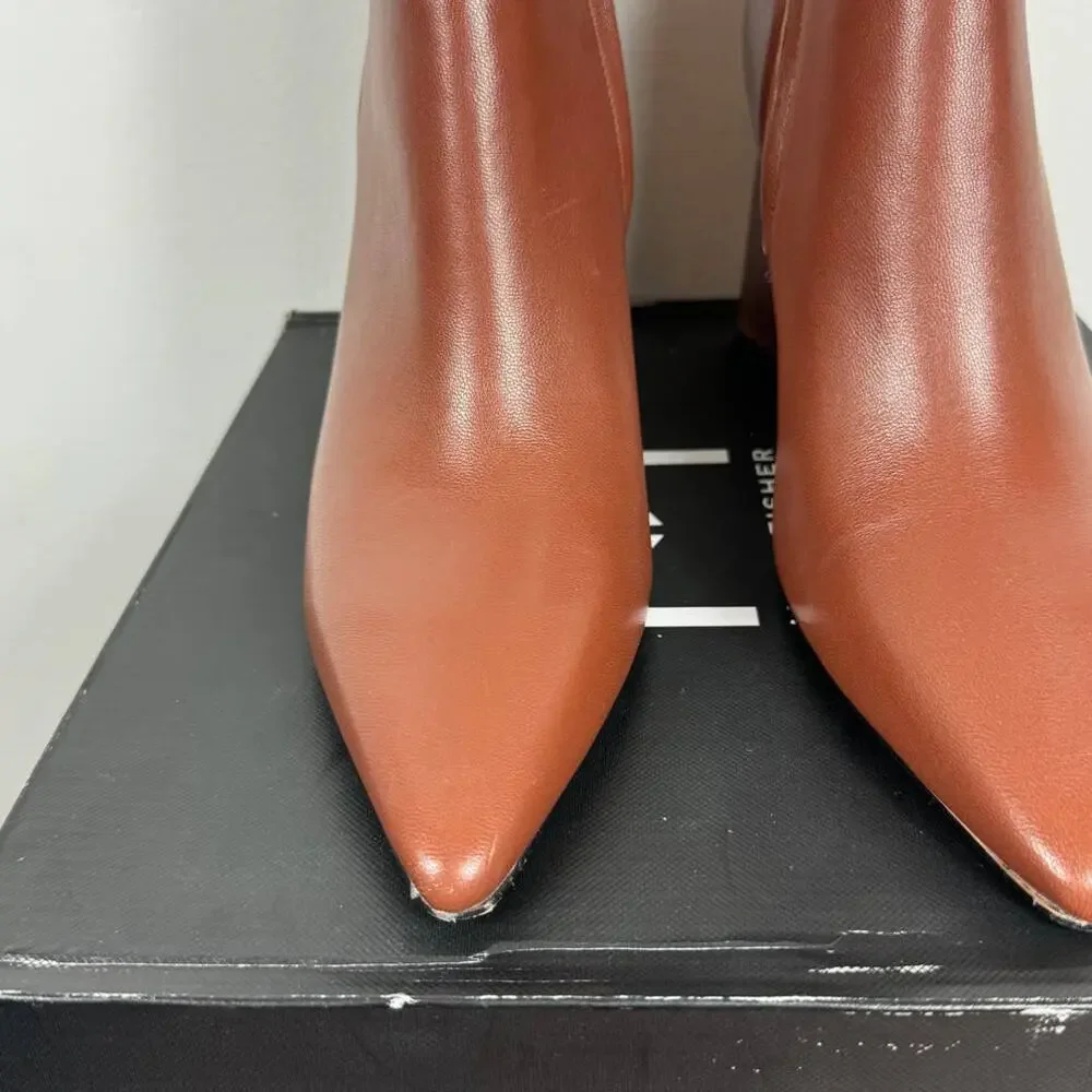 New Marc Fisher Ltd Kulika Ankle Bootie Medium Natural Leather Women's Size 11 - Picture 9 of 11